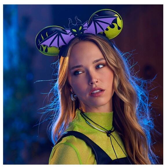 Disney Parks Sleeping Beauty Maleficent as Dragon Halloween Minnie Ears Headband - Picture 2 of 3